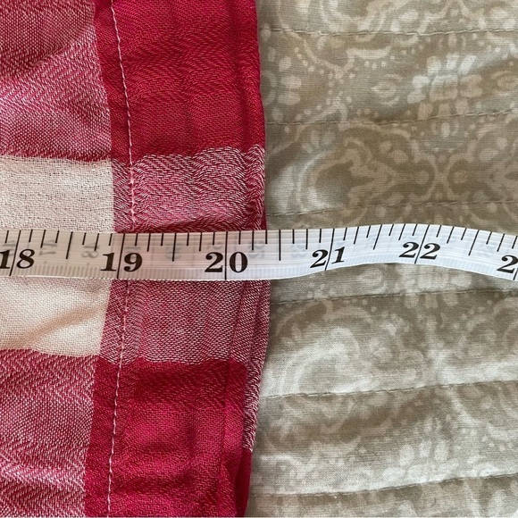 Anthropologie Cloth & Stone Maecy Off The Shoulder Gingham Textured Top Small - Picture 11 of 11